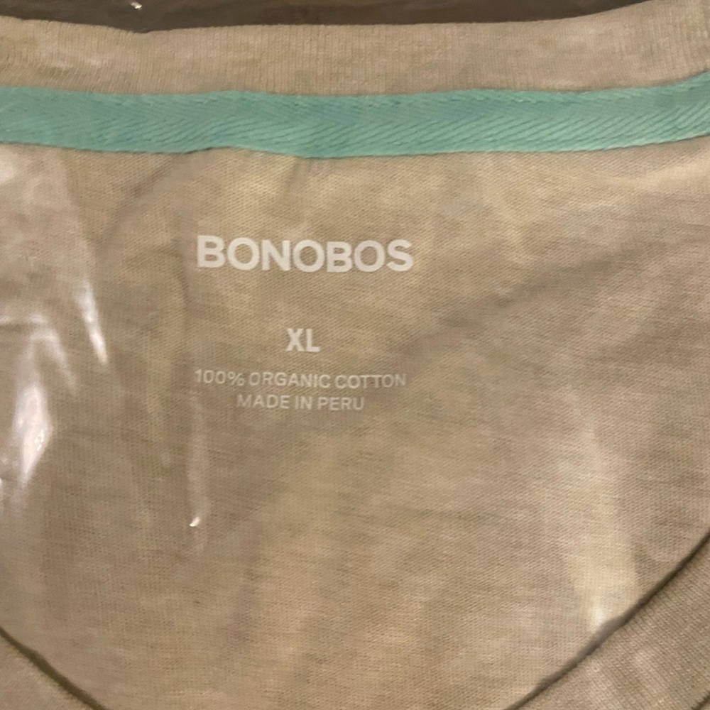 Bonobos Organic Cotton T-Shirt - Heathered Oatmeal size XL